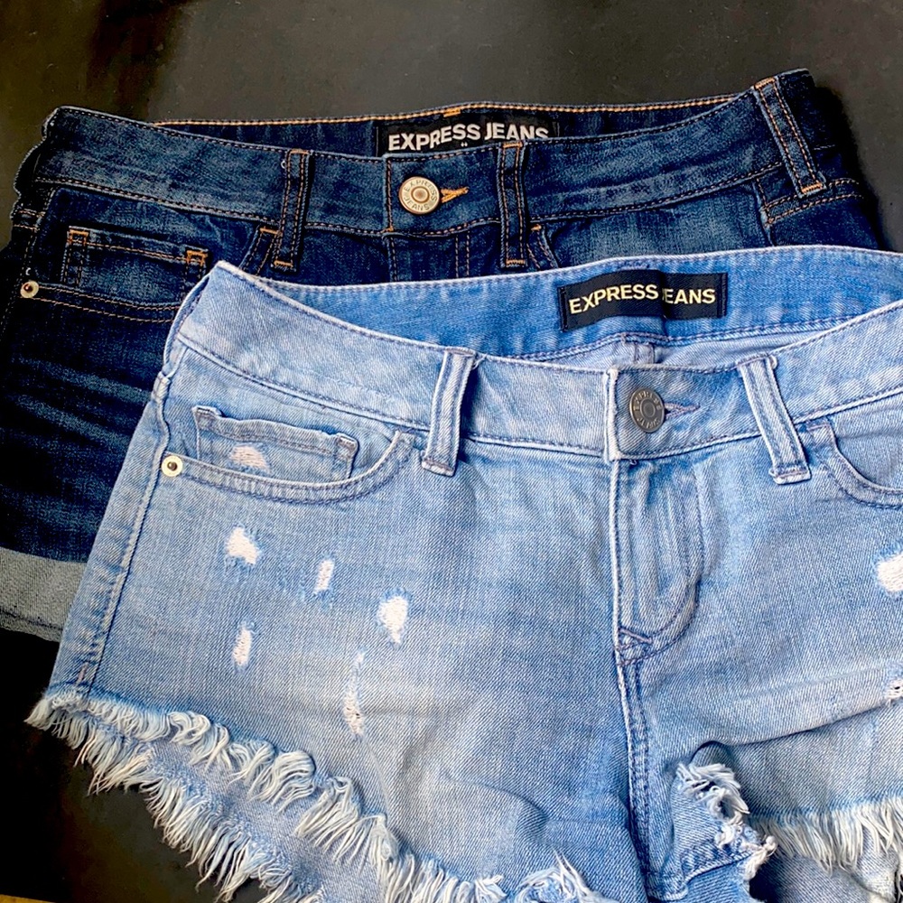 2 Express jean shorts